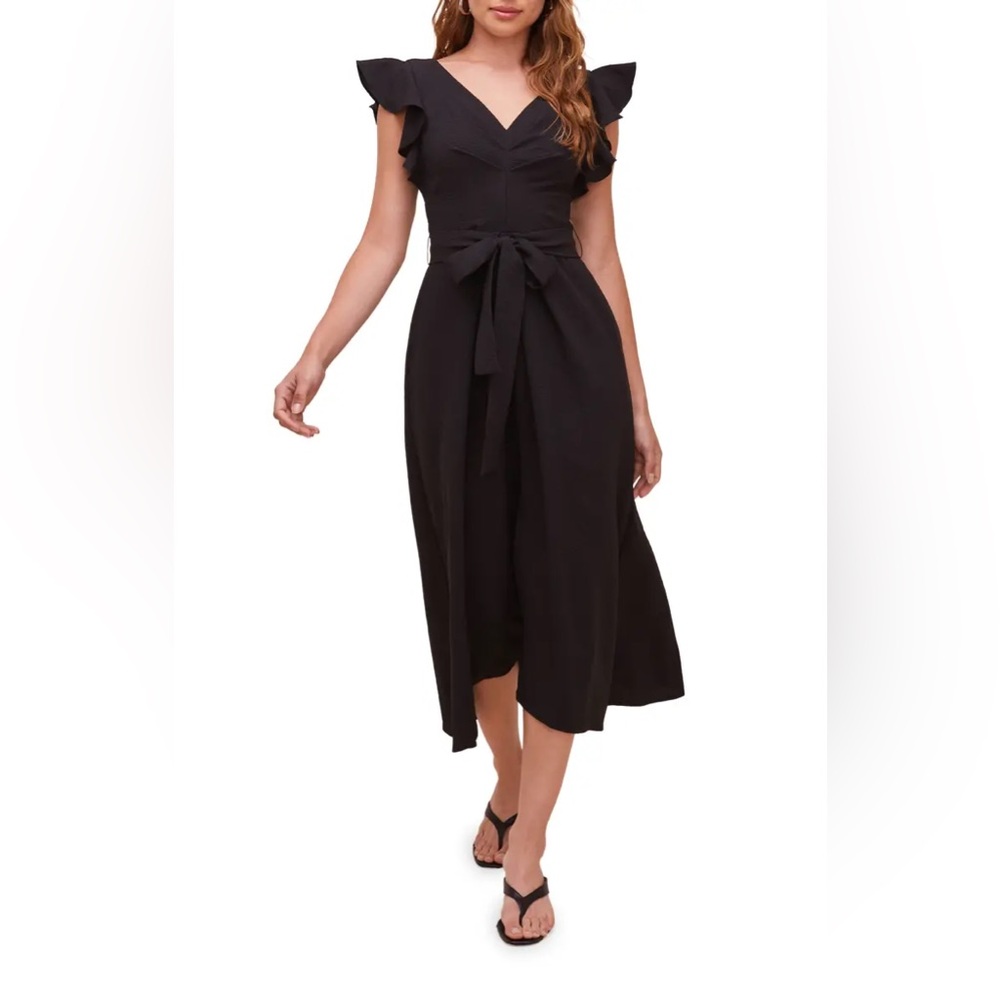 Astr Black Euphoria Midi Dress